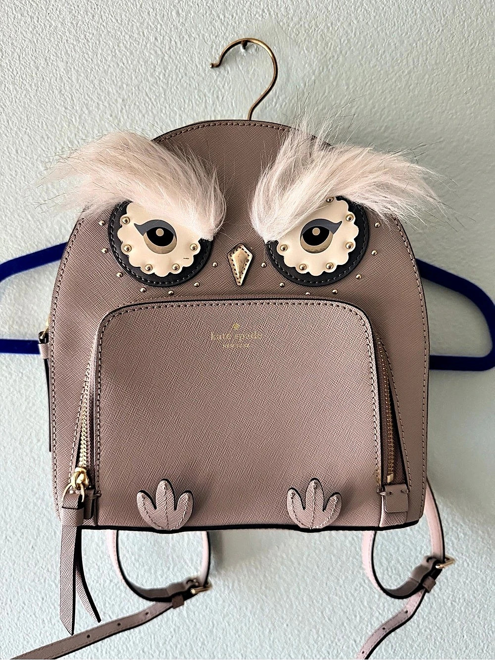 Kate Spade Star Bright Owl Backpack in Gray
